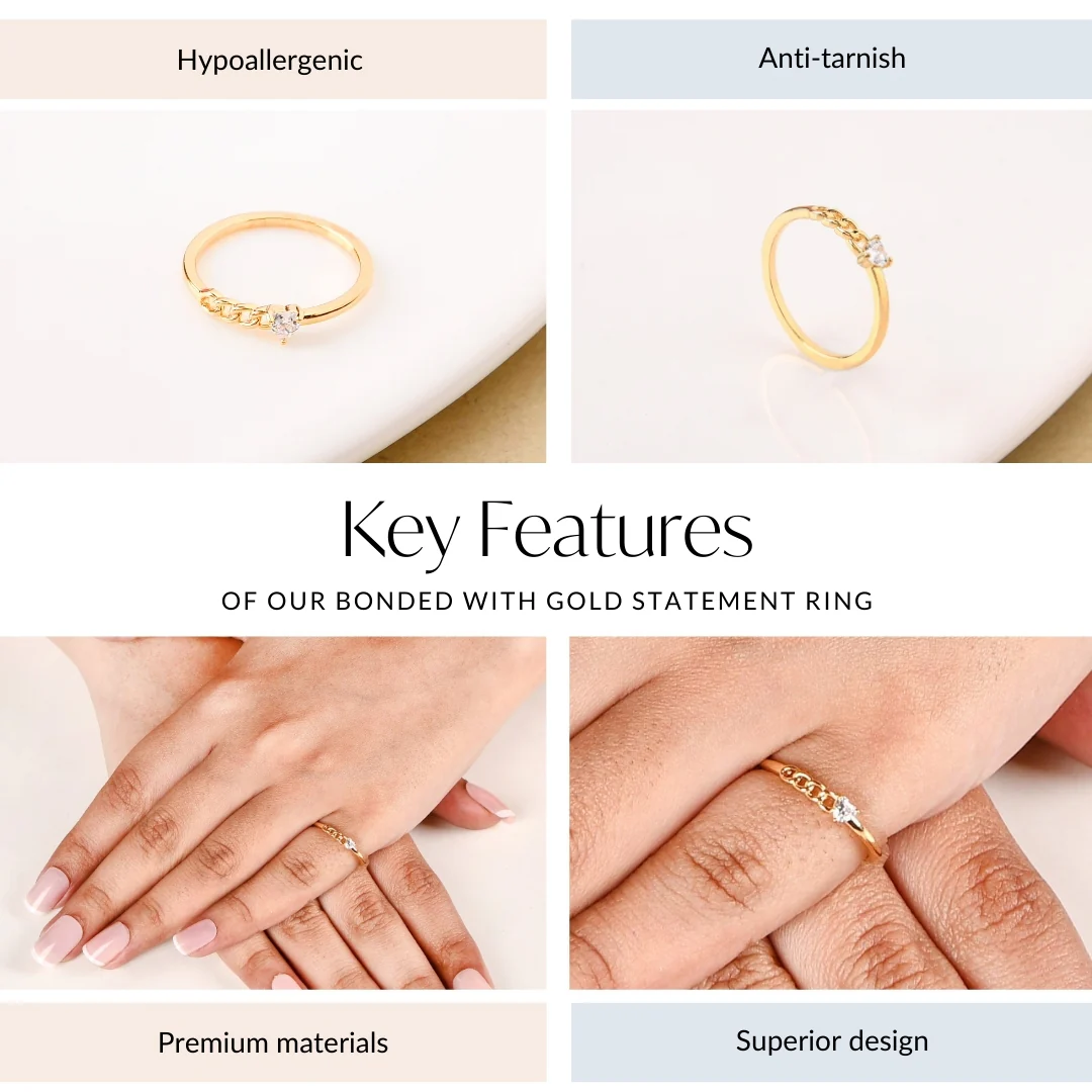 Bonded With Gold Statement Ring - Image 4