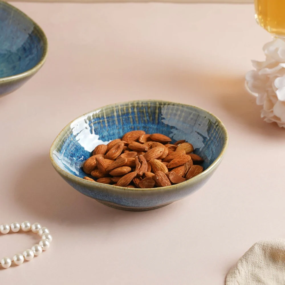 Boracay Organic Shaped Snack Bowl Blue 300 ml - Image 2