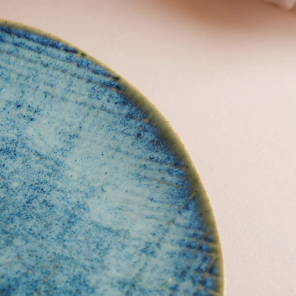 Boracay Organic Shaped Snack Plate Blue 7 inch - Image 7