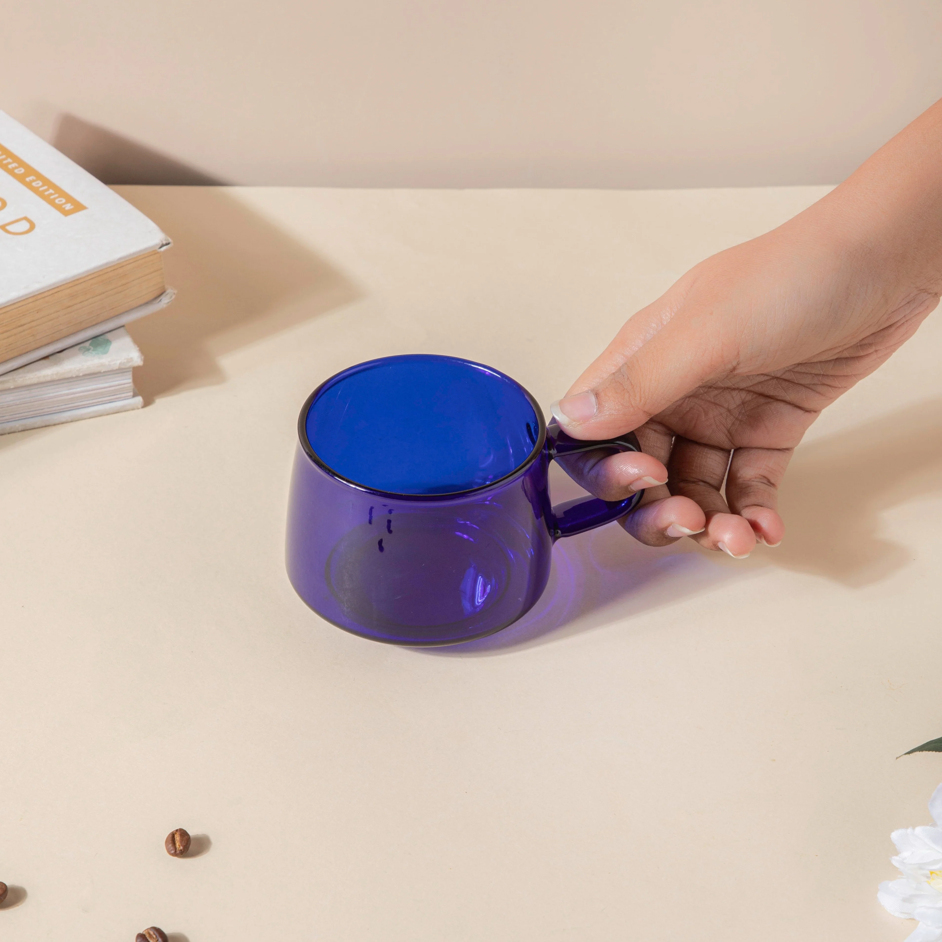 Borosilicate Glass Cup Blue - Image 3