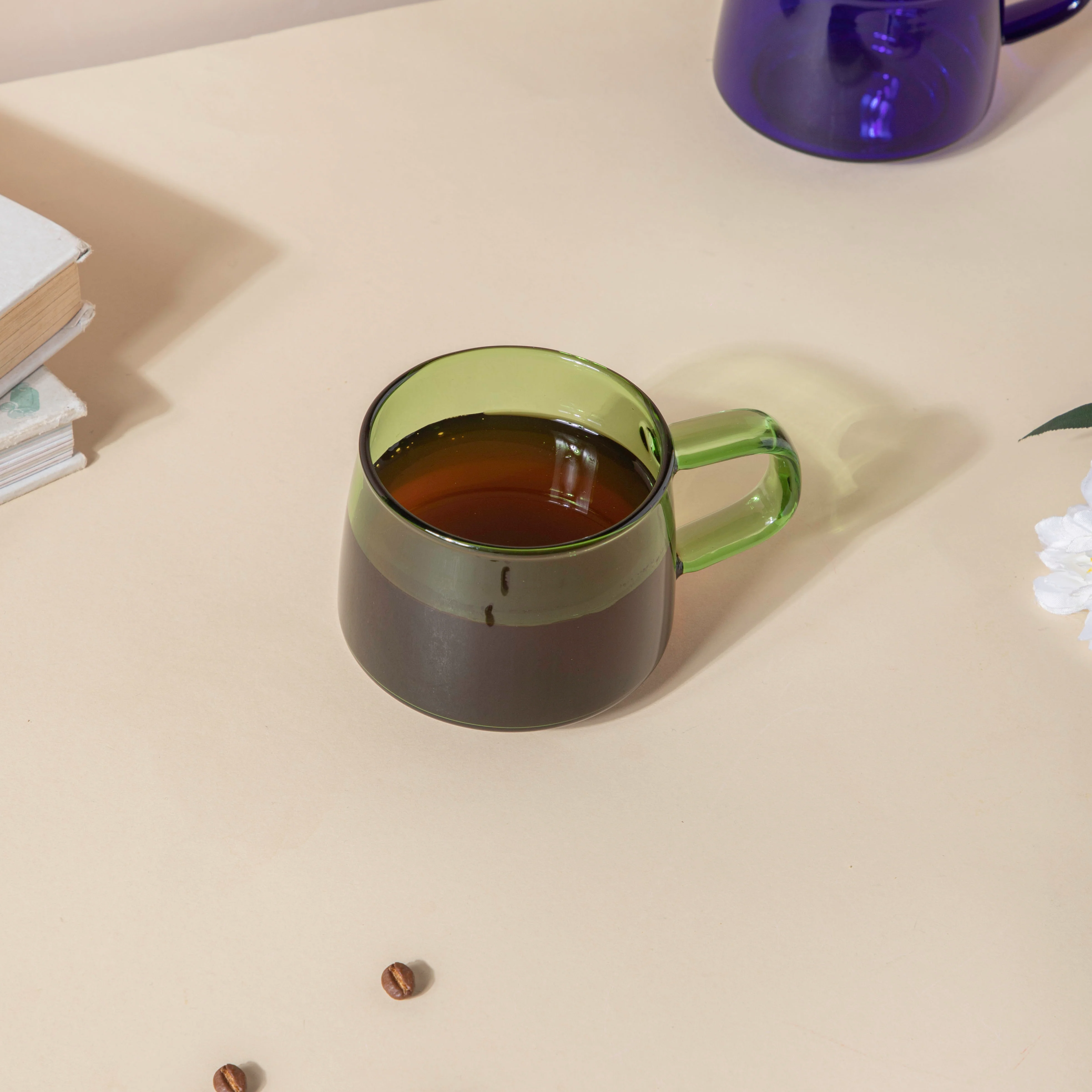 Borosilicate Glass Cup Green - Image 5