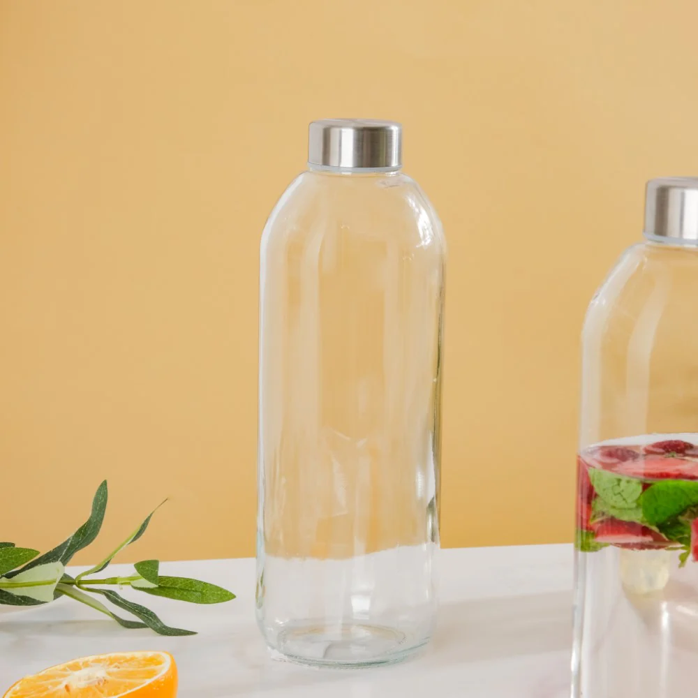 Borosilicate Glass Water Bottle Set Of 4 1 L - Image 3
