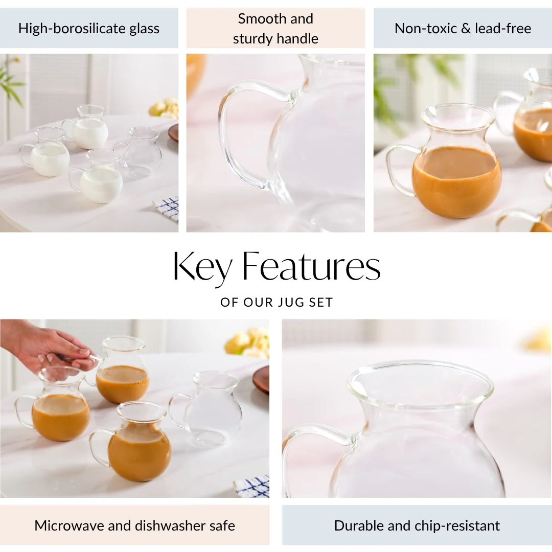 Borosilicate Milk And Creamer Pots Set Of 6 200ml - Image 4