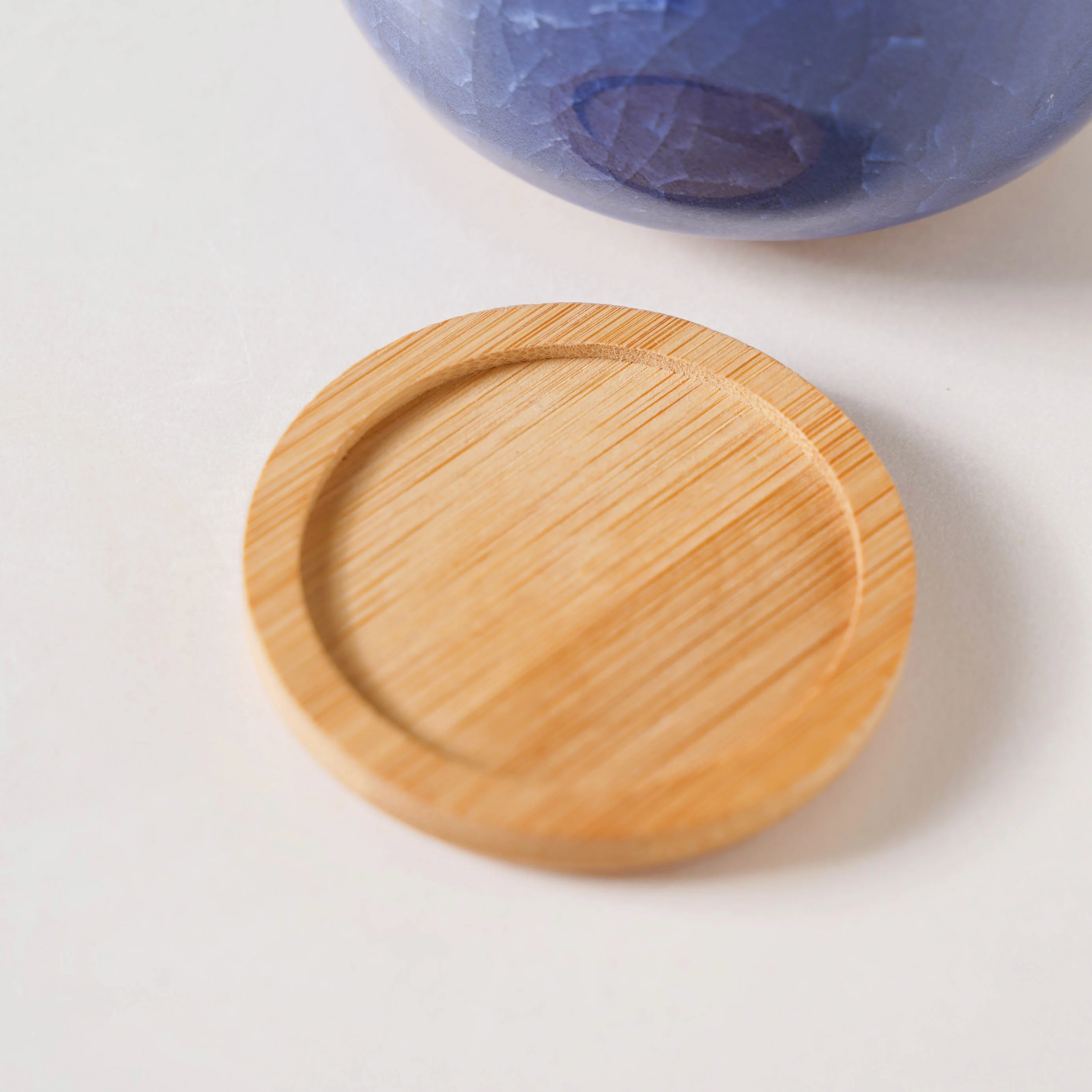 Botanica Azure Ceramic Planter With Coaster - Image 9