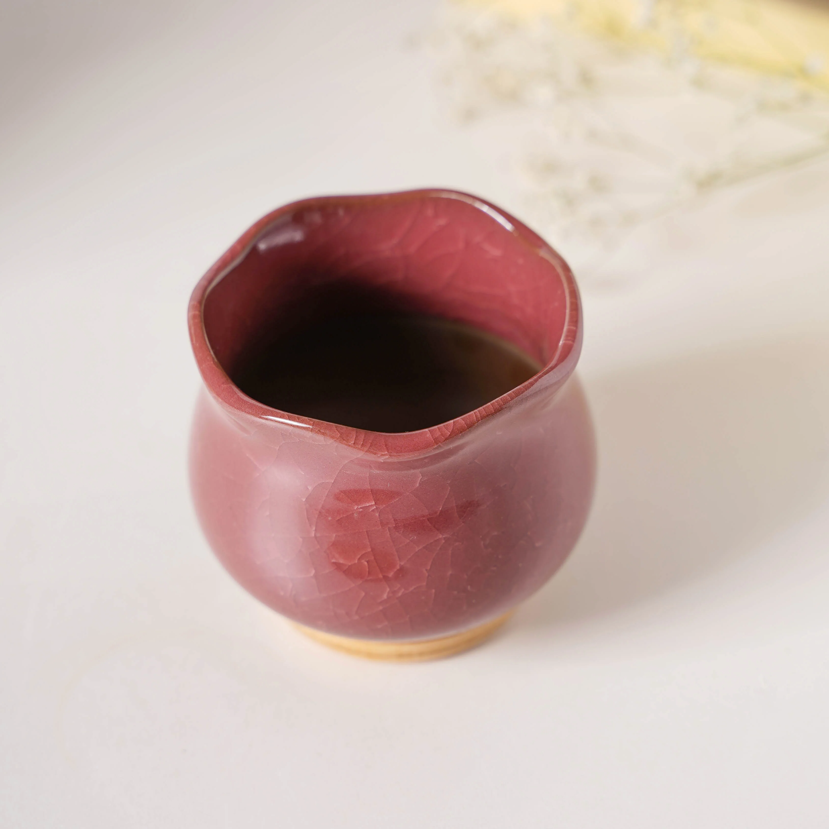 Botanica Brown Ceramic Planter With Coaster - Image 6