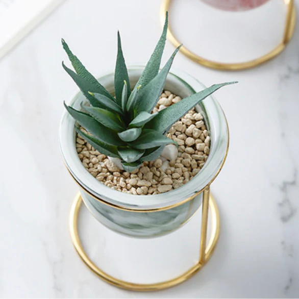 Botanica Marble Green Planter with Stand - Image 10