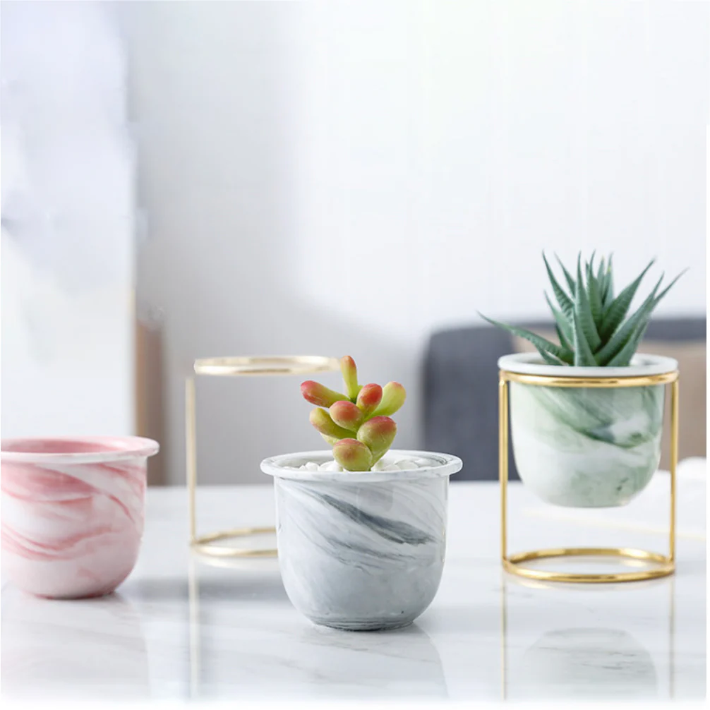 Botanica Marble Green Planter with Stand - Image 12