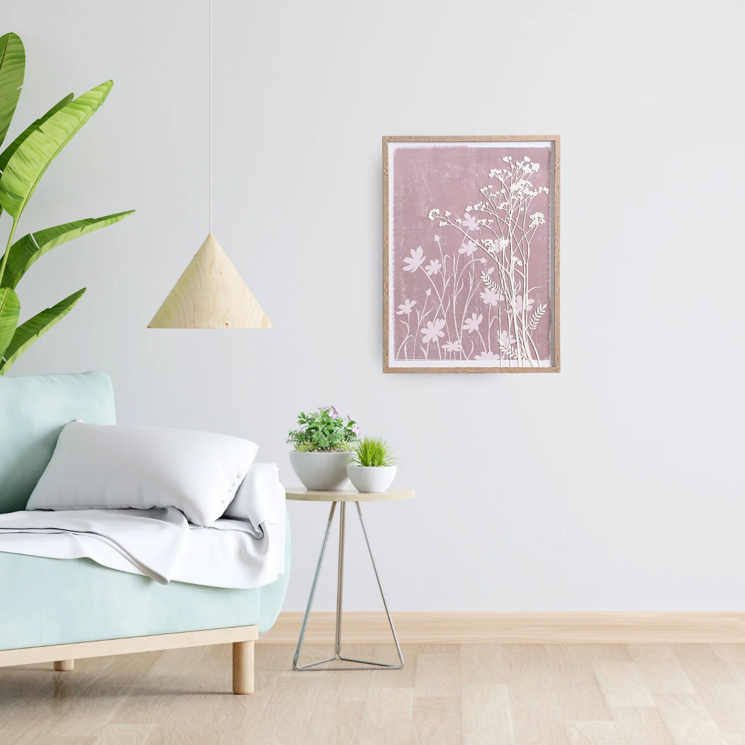 Botanical Embossed And Print Wall Art 23x17 Inch - Image 3