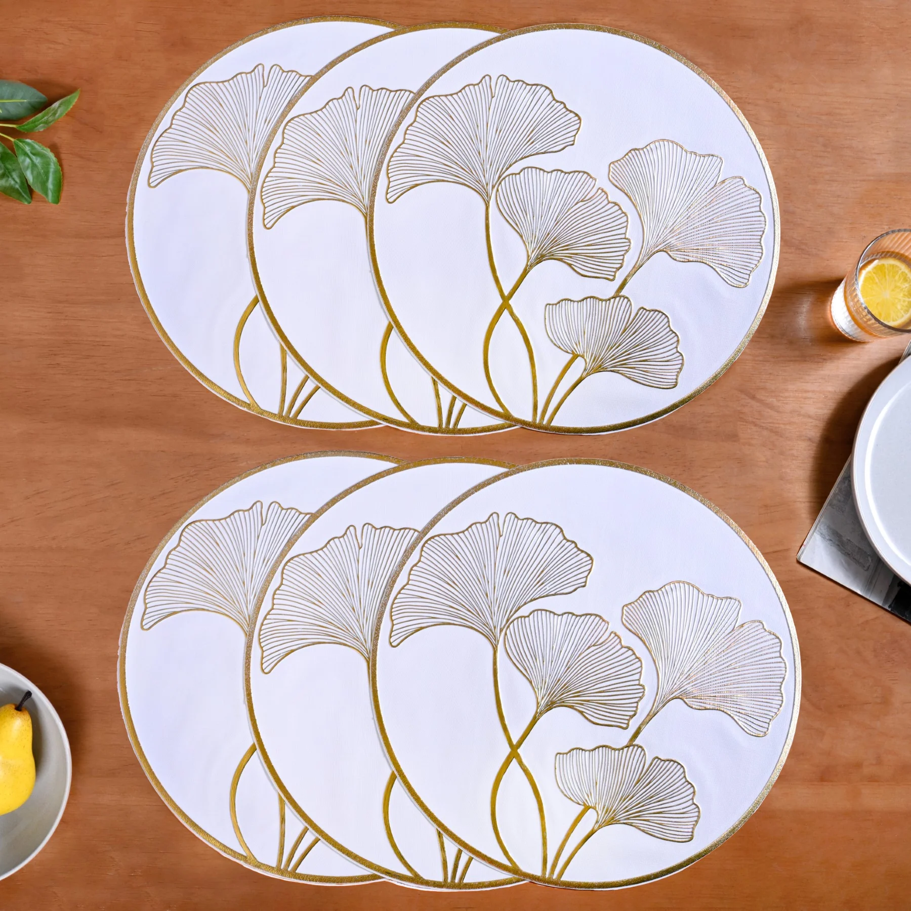 Botanical Gold Placemats Set Of 6 - Image 7