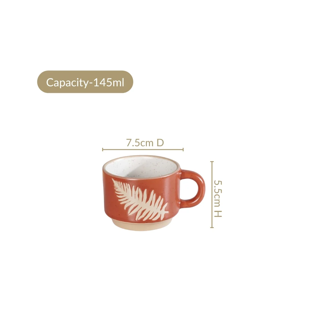 Botanical Stackable Cup Set Of 4 Autumn Edition 145ml - Image 5