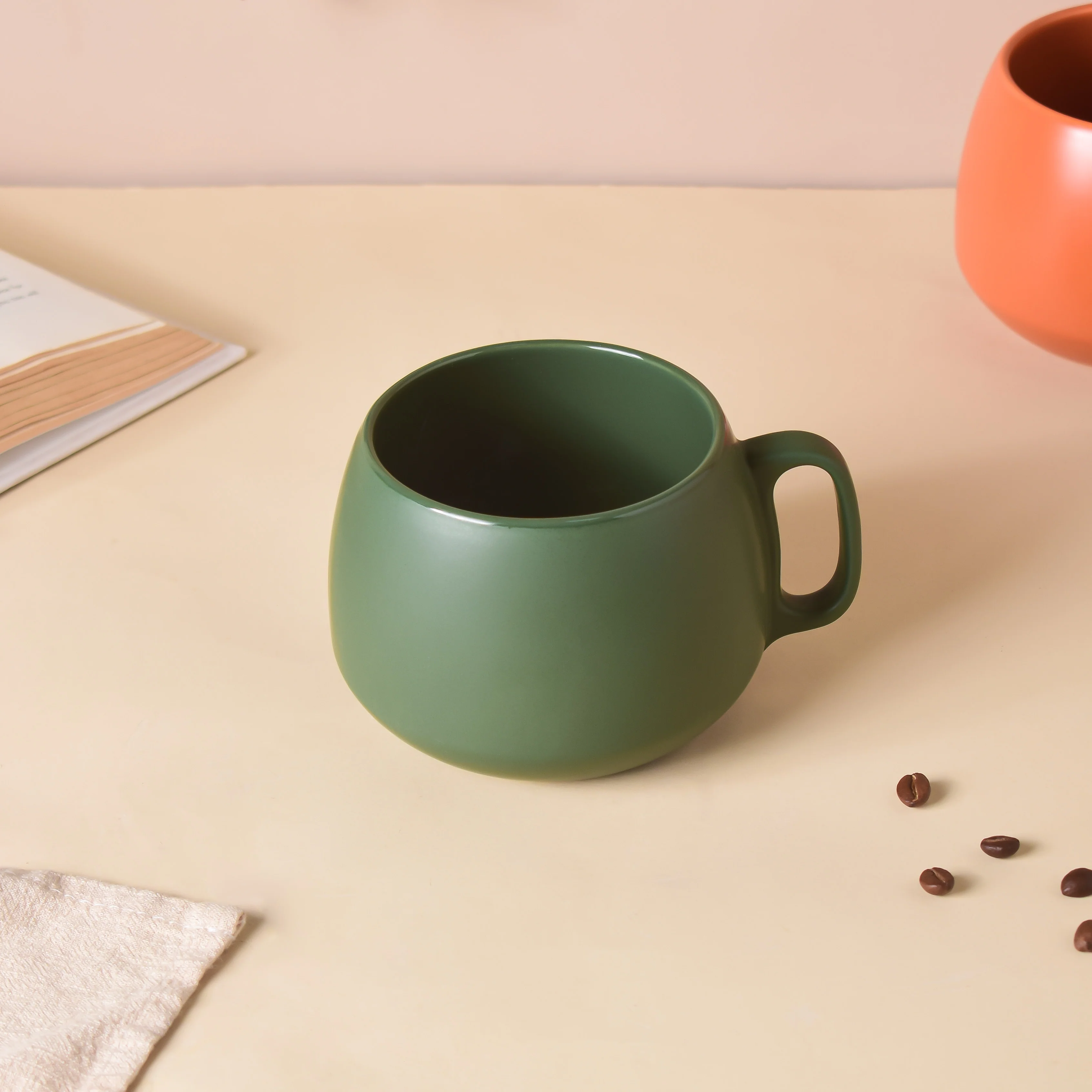 Bottle Green Round Cup 350 ml - Image 4