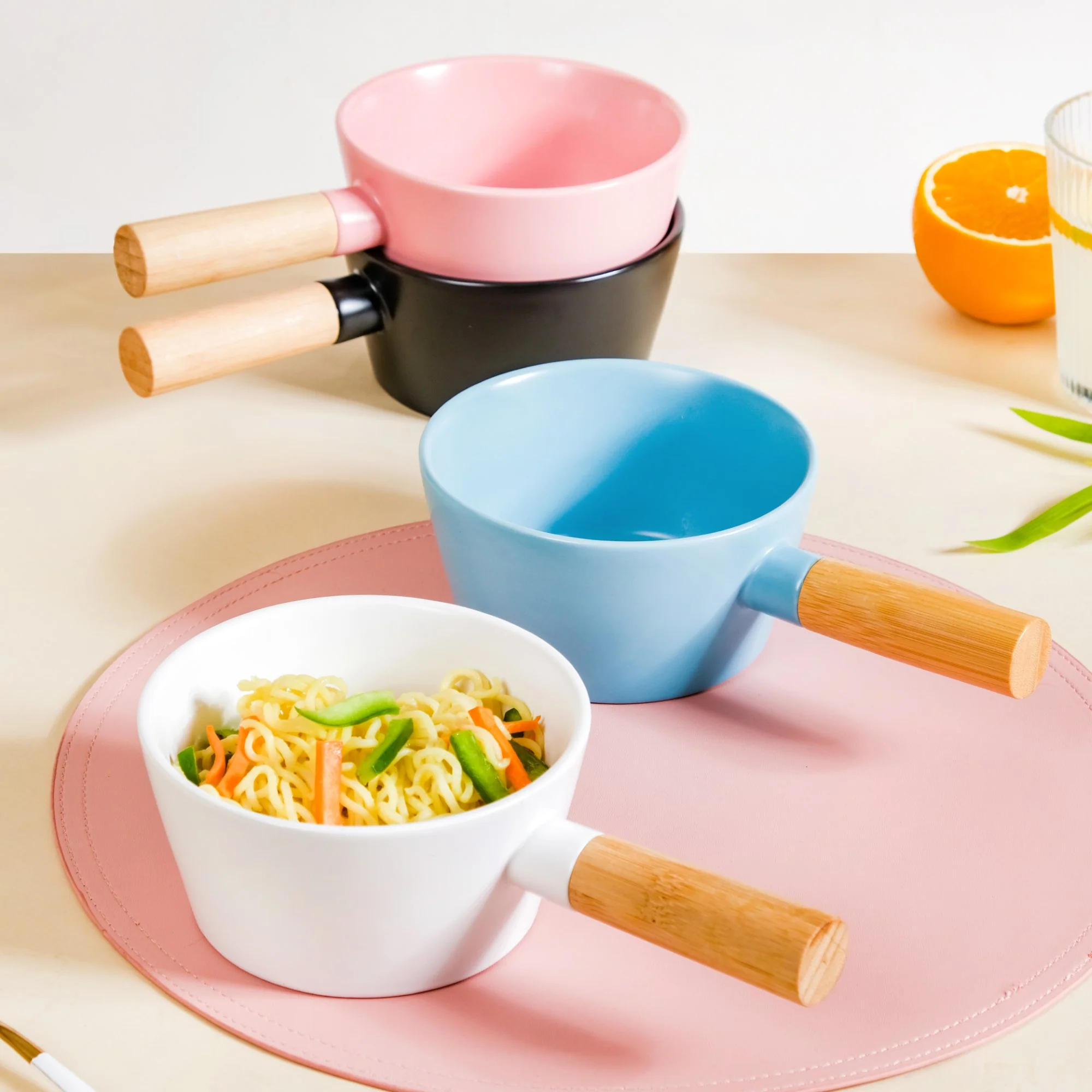 Bowl With Wooden Handle - Image 2