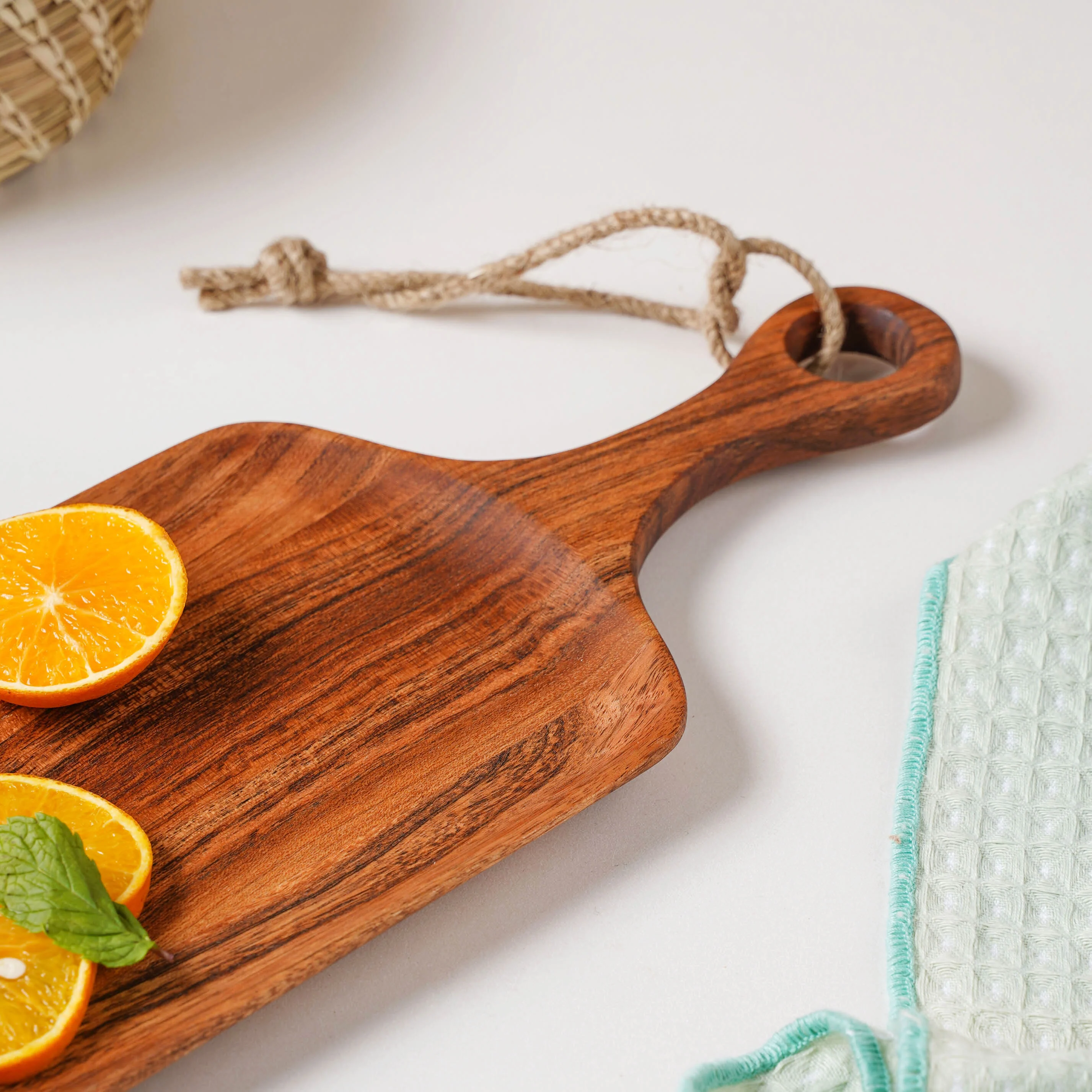 Bread Board Long Wooden With Handle 19 Inch - Image 5