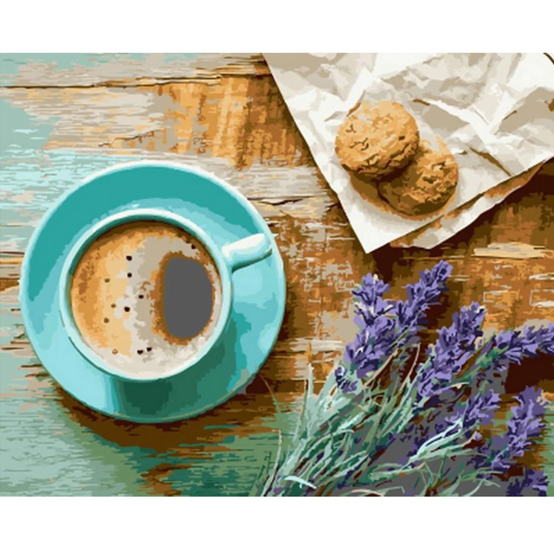 Breakfast Tea DIY Paint By Numbers Kit - Image 2