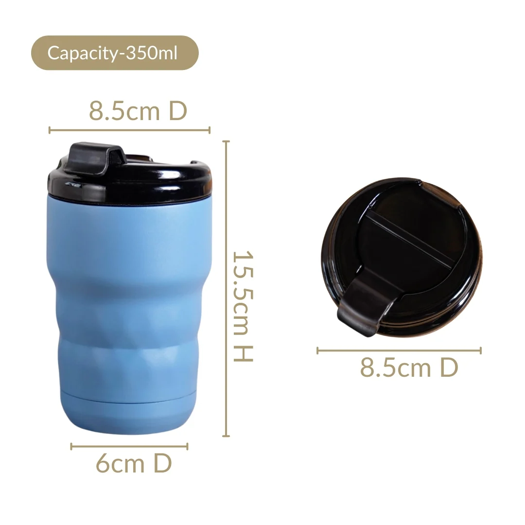 Brewster Easy Sip Copper Insulated Travel Mug Azure Blue 350ml - Image 5