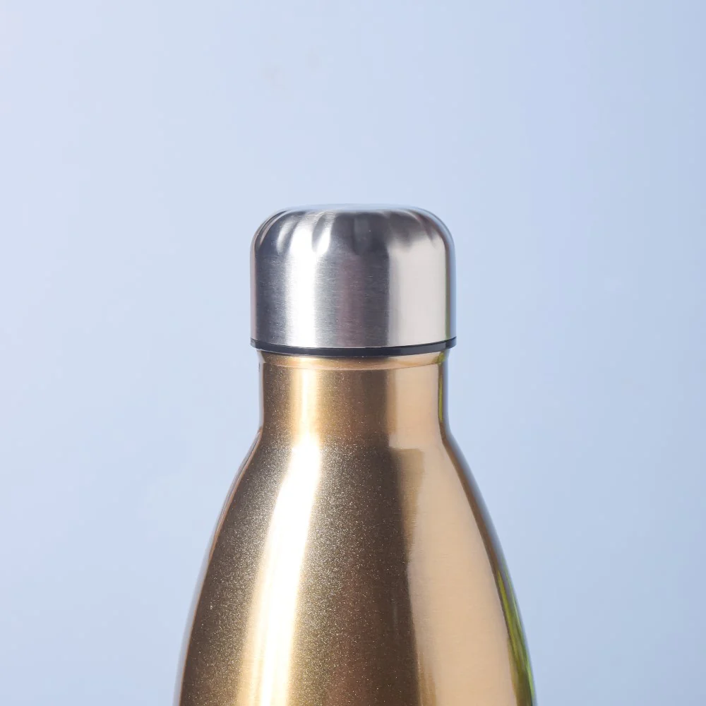 Stainless Steel Water Bottle Gold 1000ml - Image 3