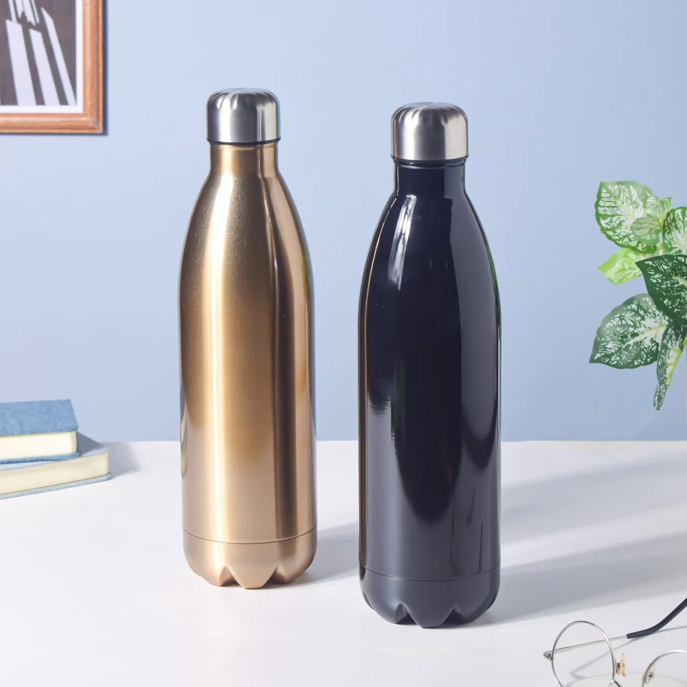 Stainless Steel Water Bottle Gold 1000ml - Image 5