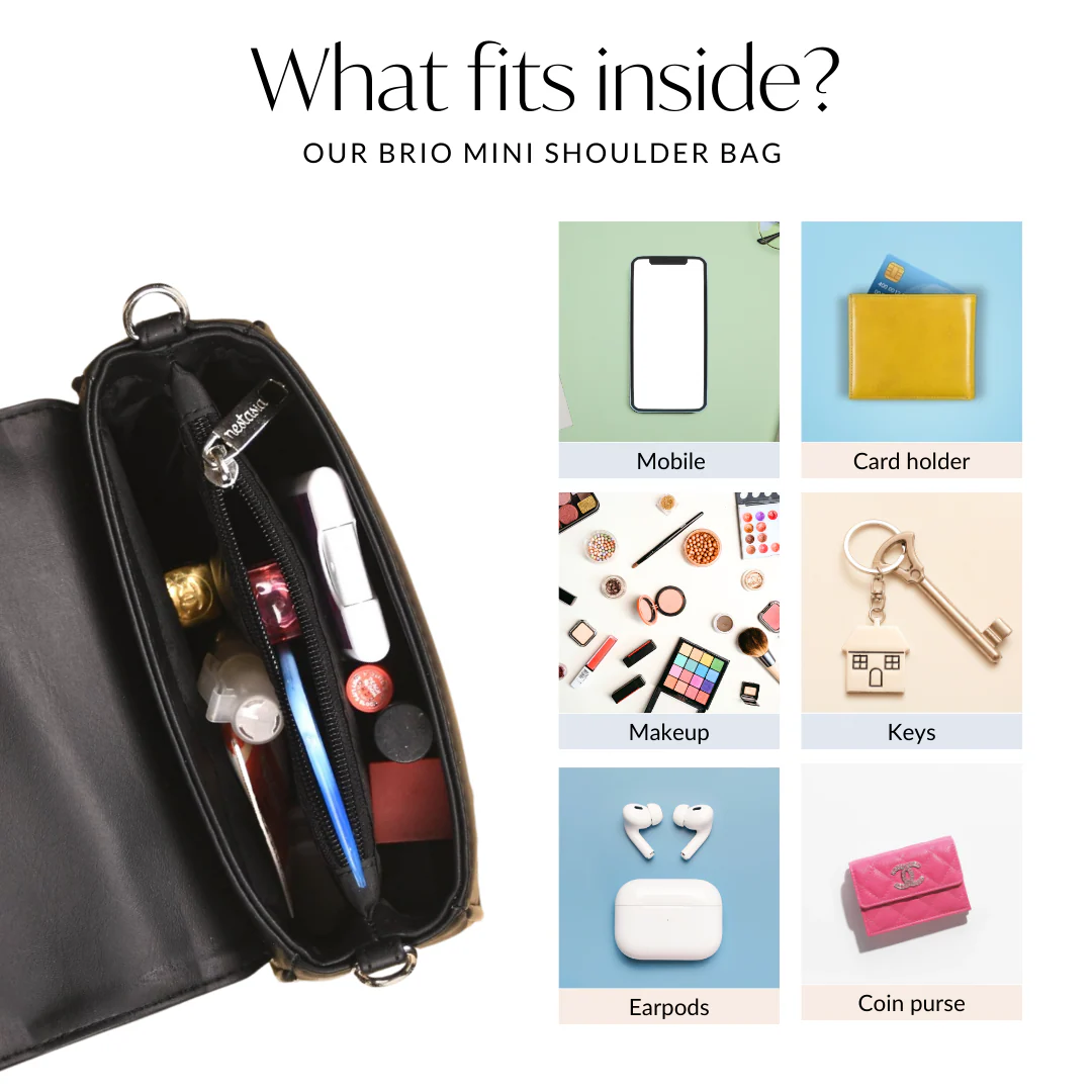Brio Sassy Sleek Shoulder Bag Black - Image 7