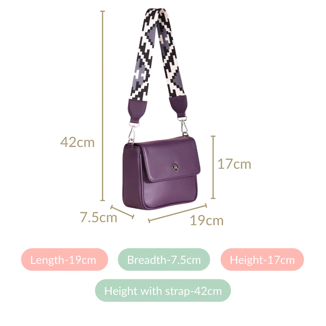 Brio Spunky Suave Shoulder Bag Purple - Image 6