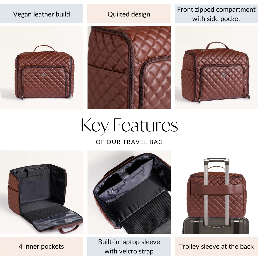 Brown Carry On Travel Bag - Image 4