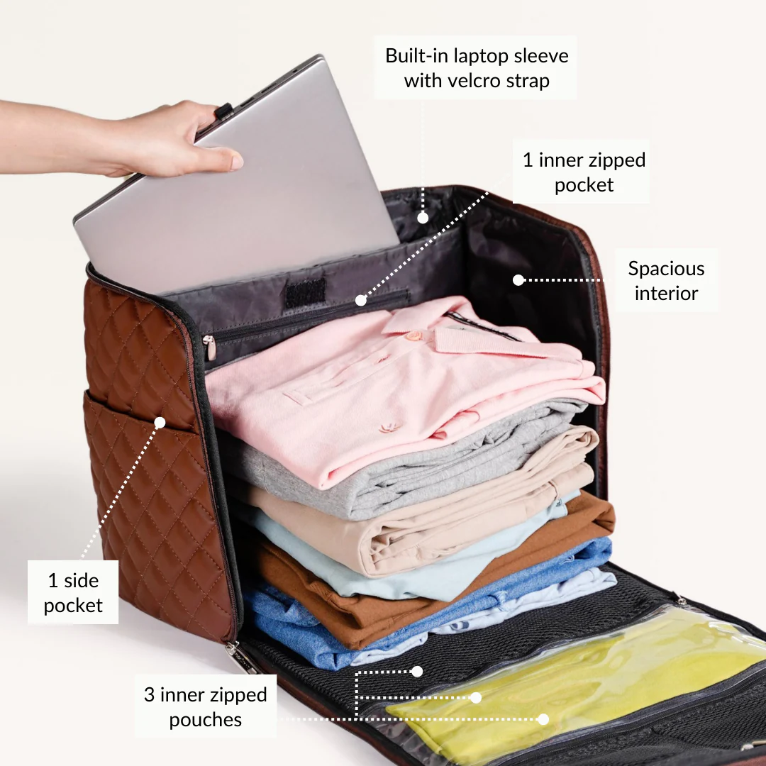 Brown Carry On Travel Bag - Image 6