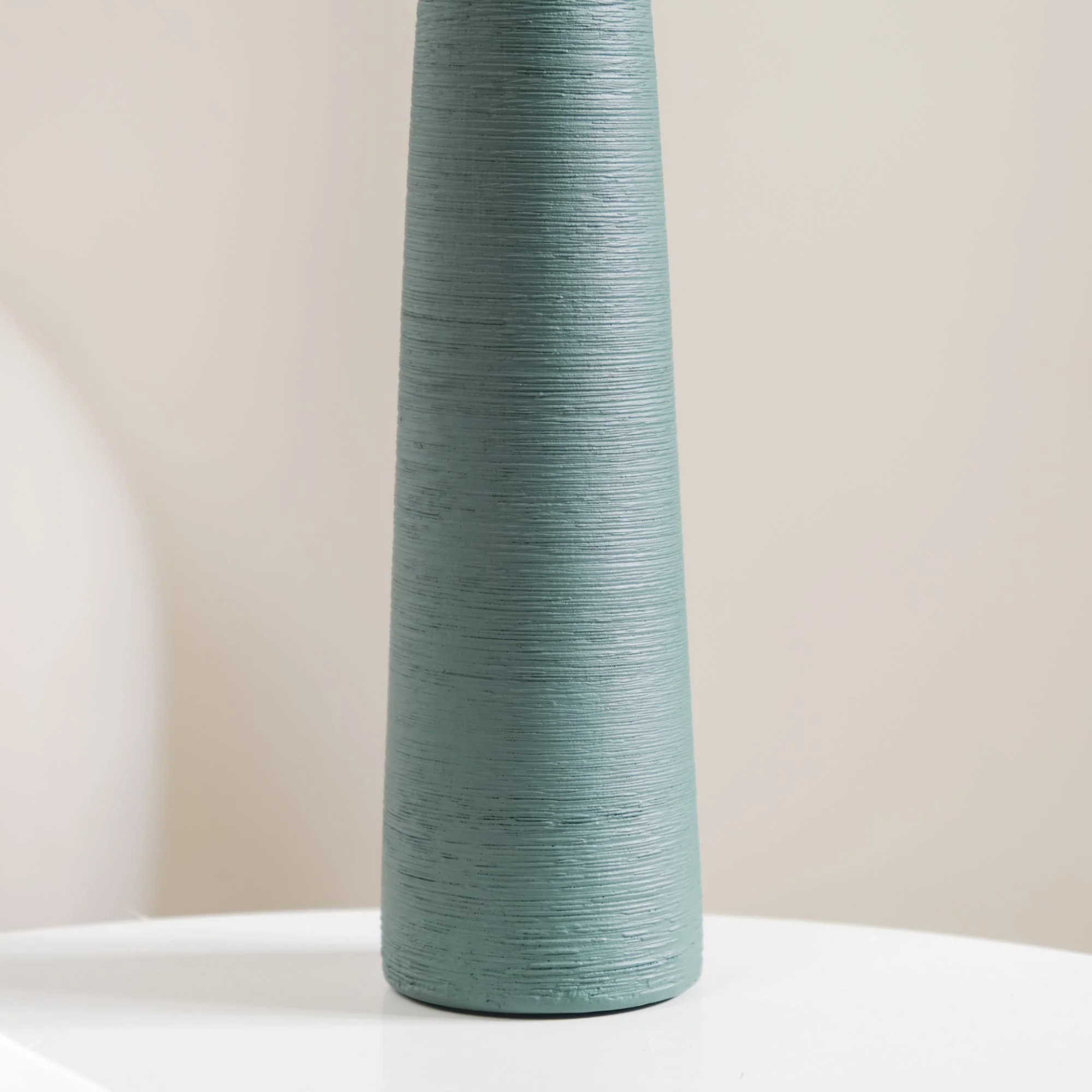 Brush Texture Ceramic Tall Thin Vase - Image 11