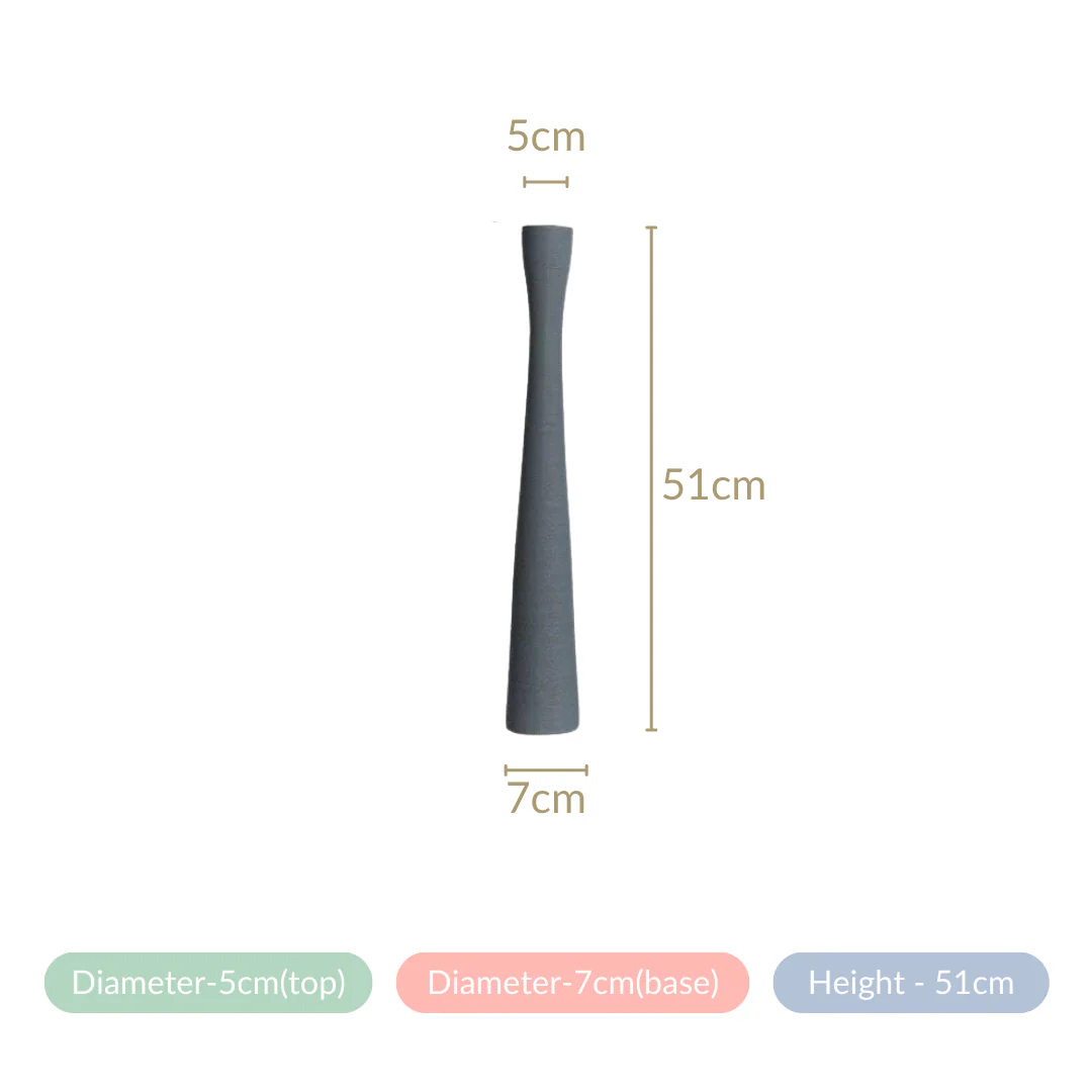 Brush Texture Ceramic Tall Thin Vase - Image 14
