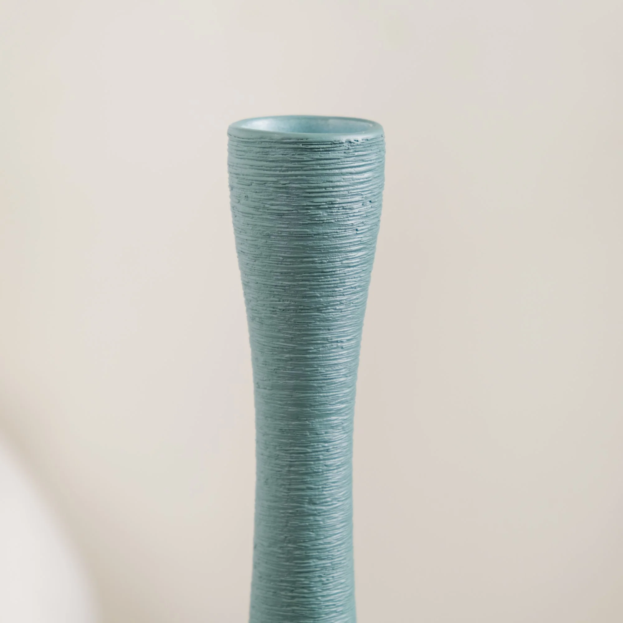 Brush Texture Ceramic Tall Thin Vase - Image 9