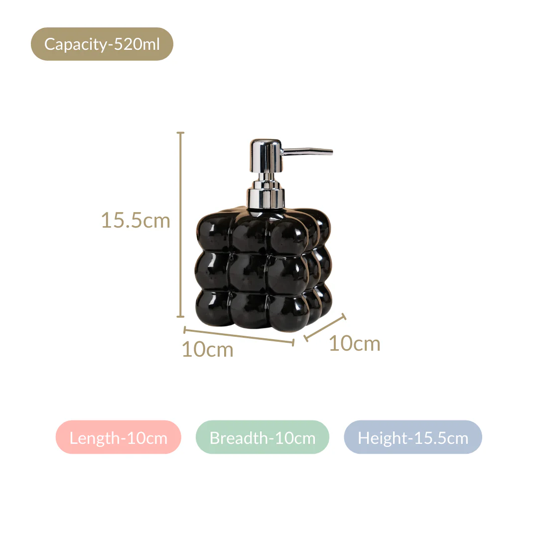 Bubble Cube Liquid Dispenser Black 520ml - Image 5