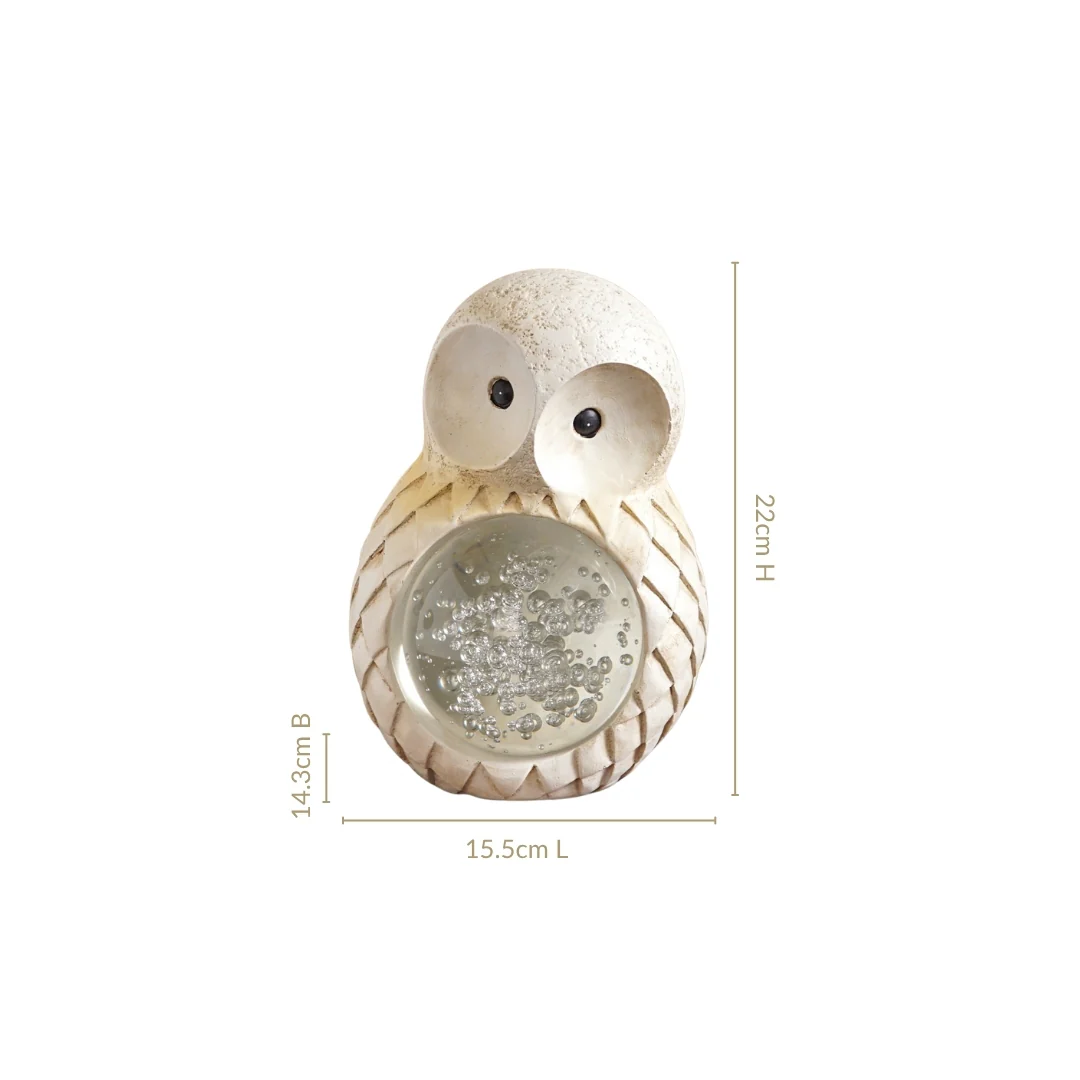 Bubble Glass Ball Owl Tabletop Accessory Medium - Image 4