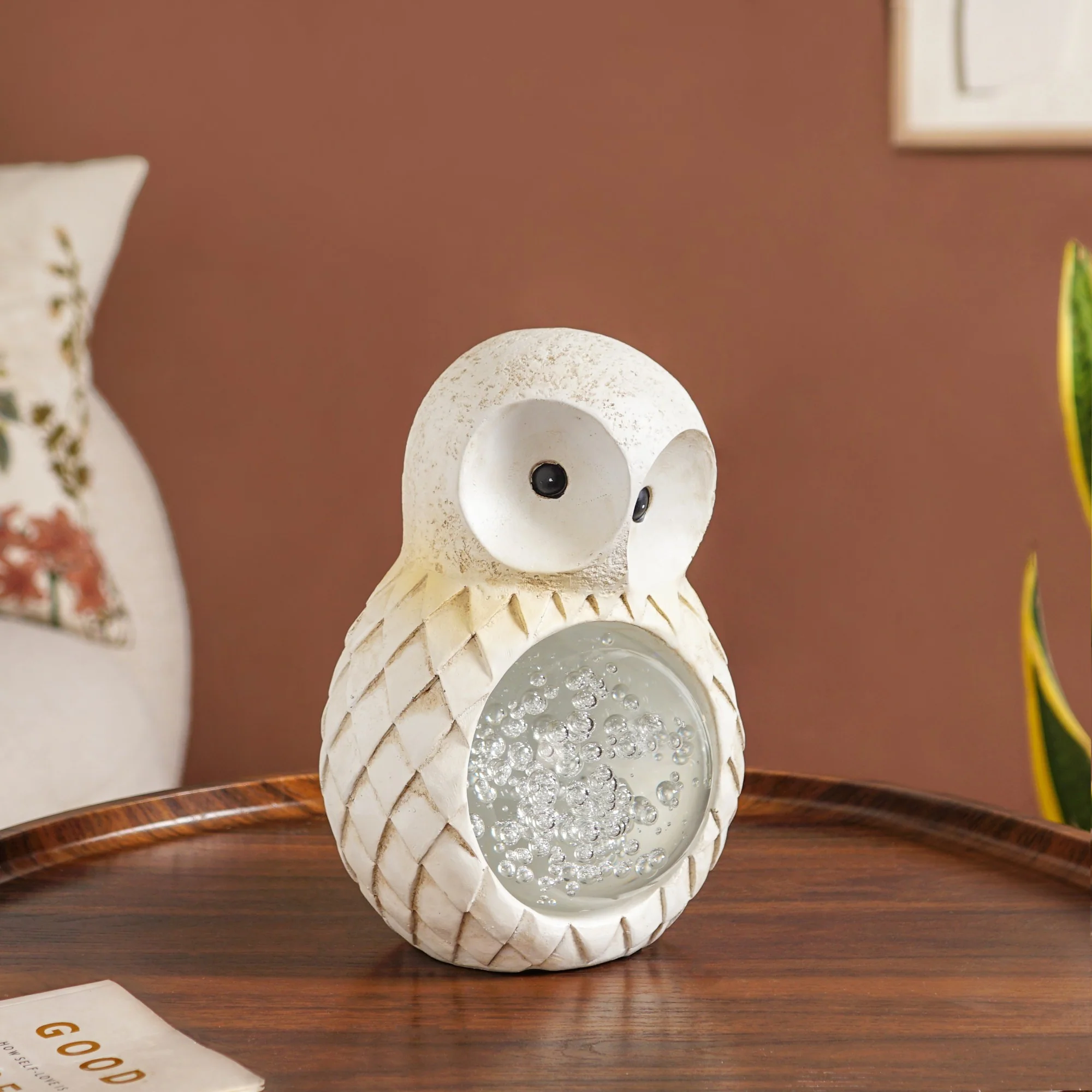 Bubble Glass Ball Owl Tabletop Accessory Medium - Image 8