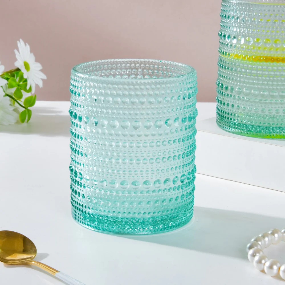 Bubbles Texture Glass Turquoise Set Of 6 250ml - Image 10