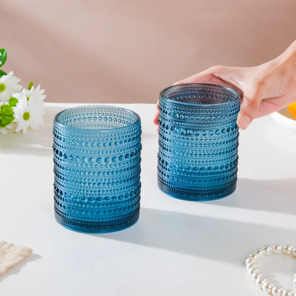 Bubbly Glass Blue Set Of 6 250ml - Image 2