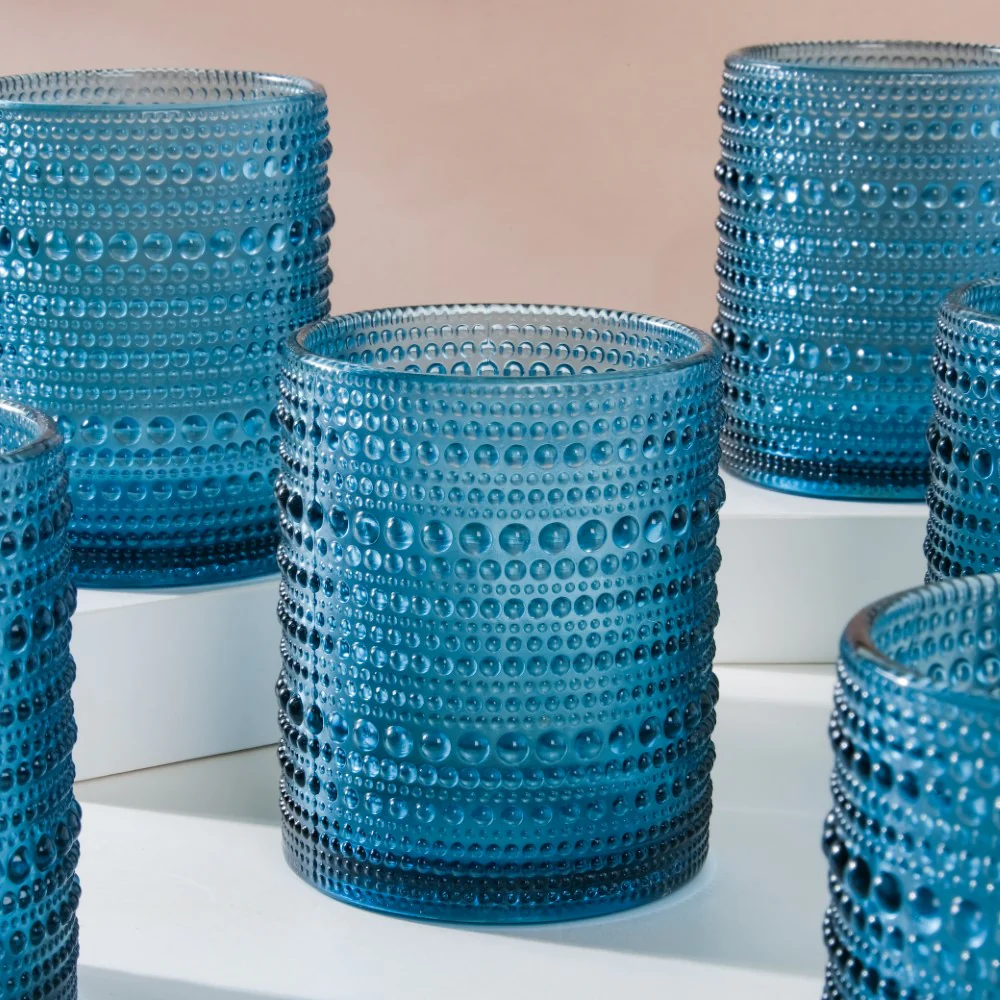Bubbly Glass Blue Set Of 6 250ml - Image 5