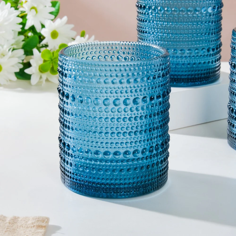 Bubbly Glass Blue Set Of 6 250ml - Image 6