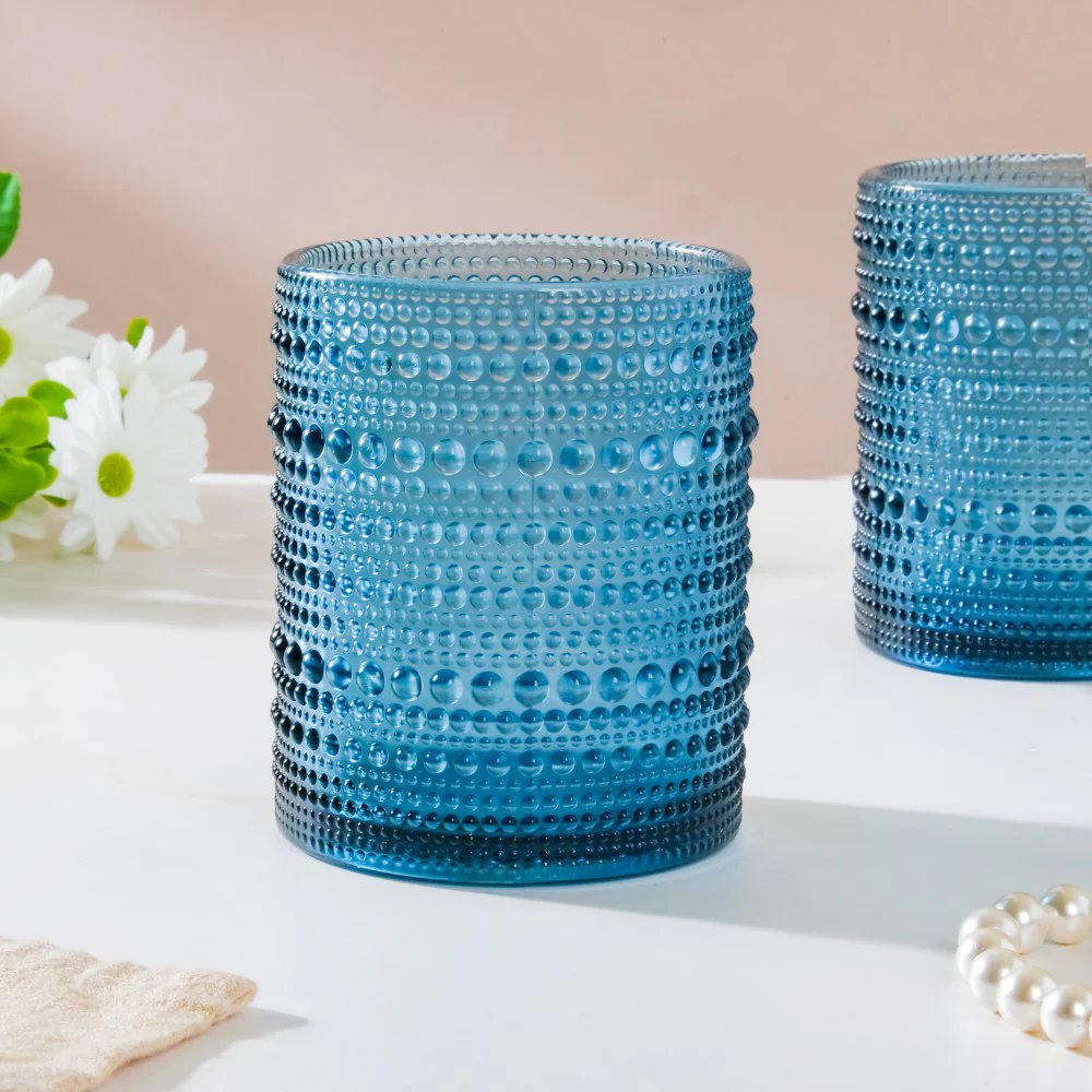 Bubbly Glass Blue Set Of 6 250ml - Image 7