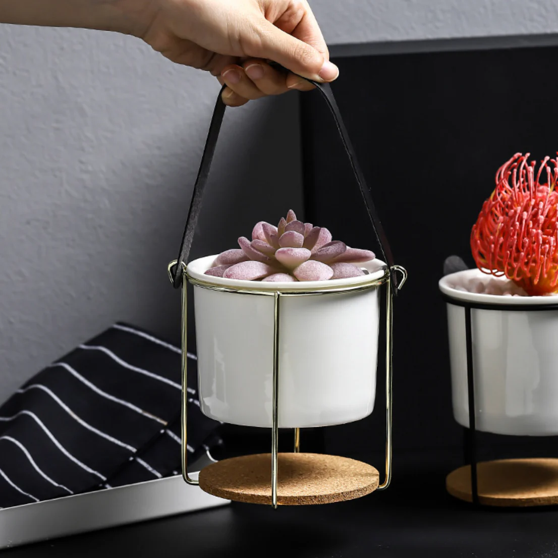 Bucket Style Ceramic Planter - Image 6