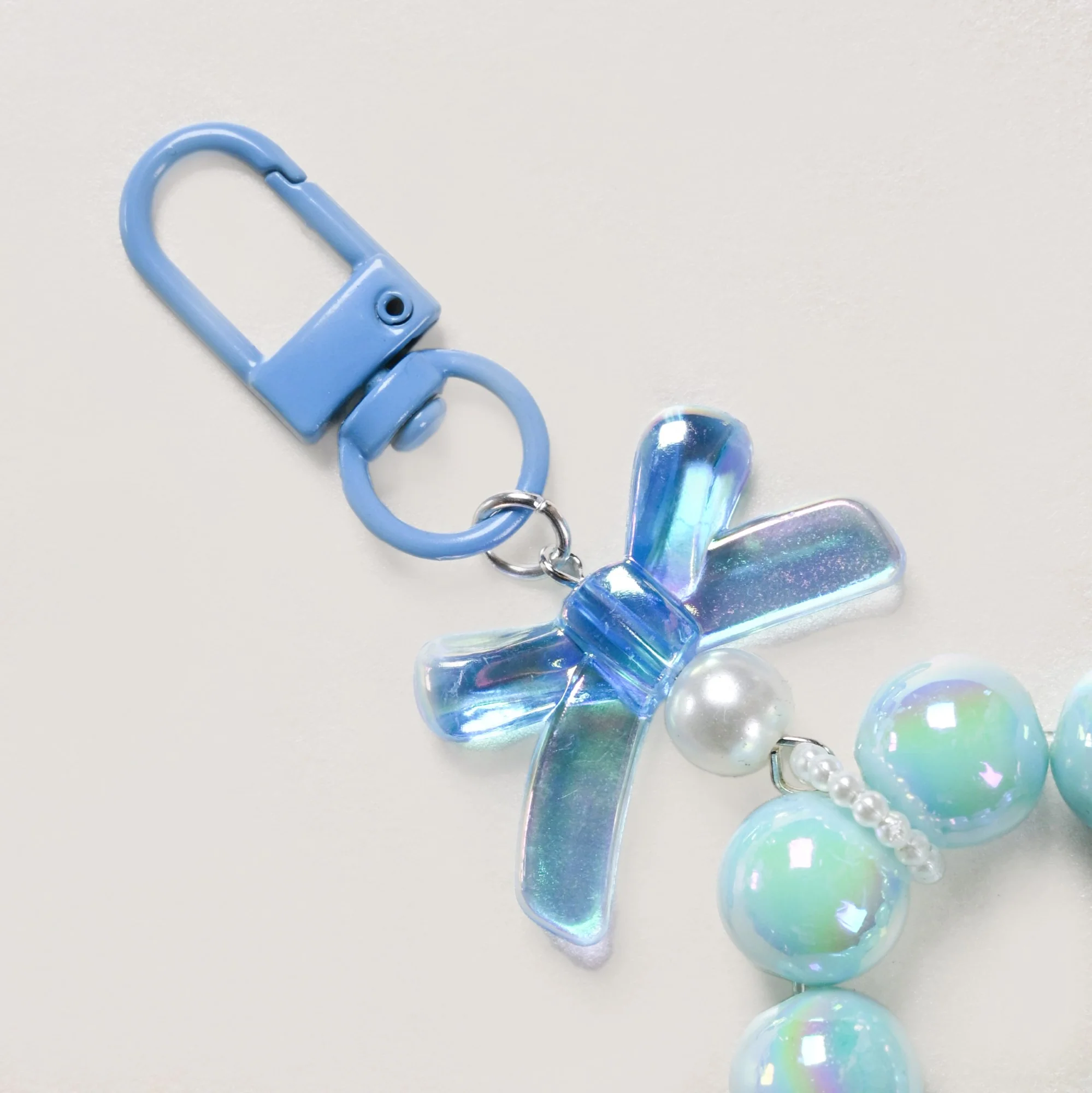 Burst Of Blue Beaded Keychain - Image 5