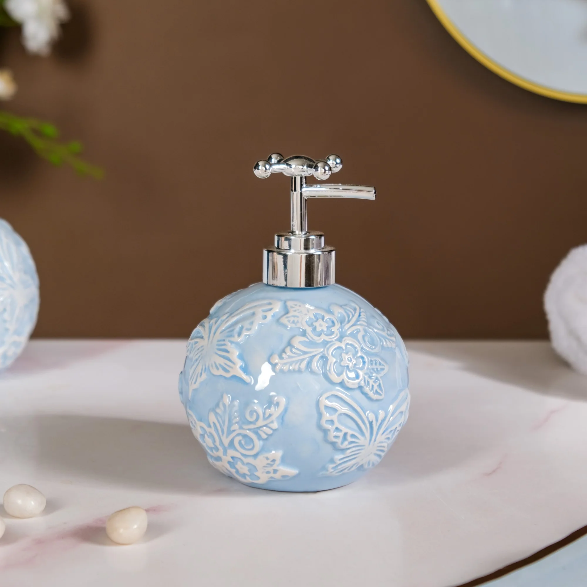 Butterfly Bath Set Of 3 Blue - Image 6