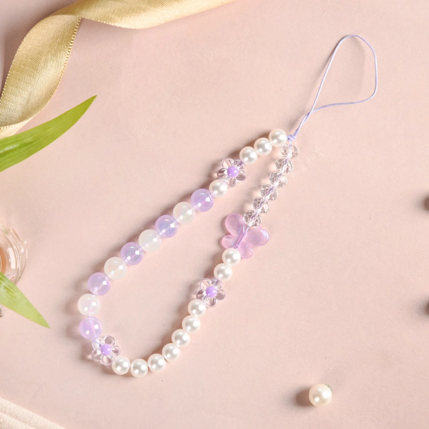 Butterfly Bliss And Pearl Hues Phone Charm Strap - Image 7