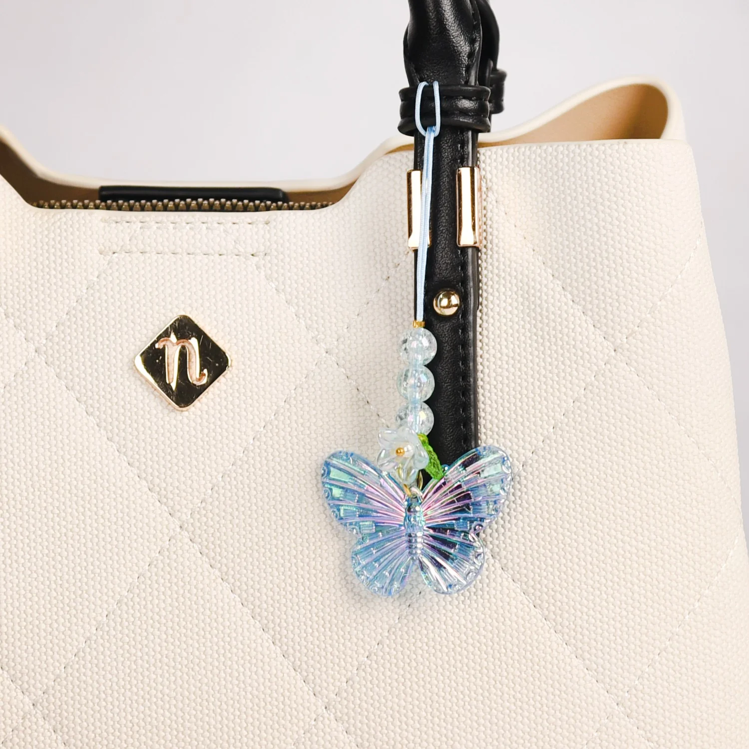 Butterfly Floral Phone Charm Blue - Image 7