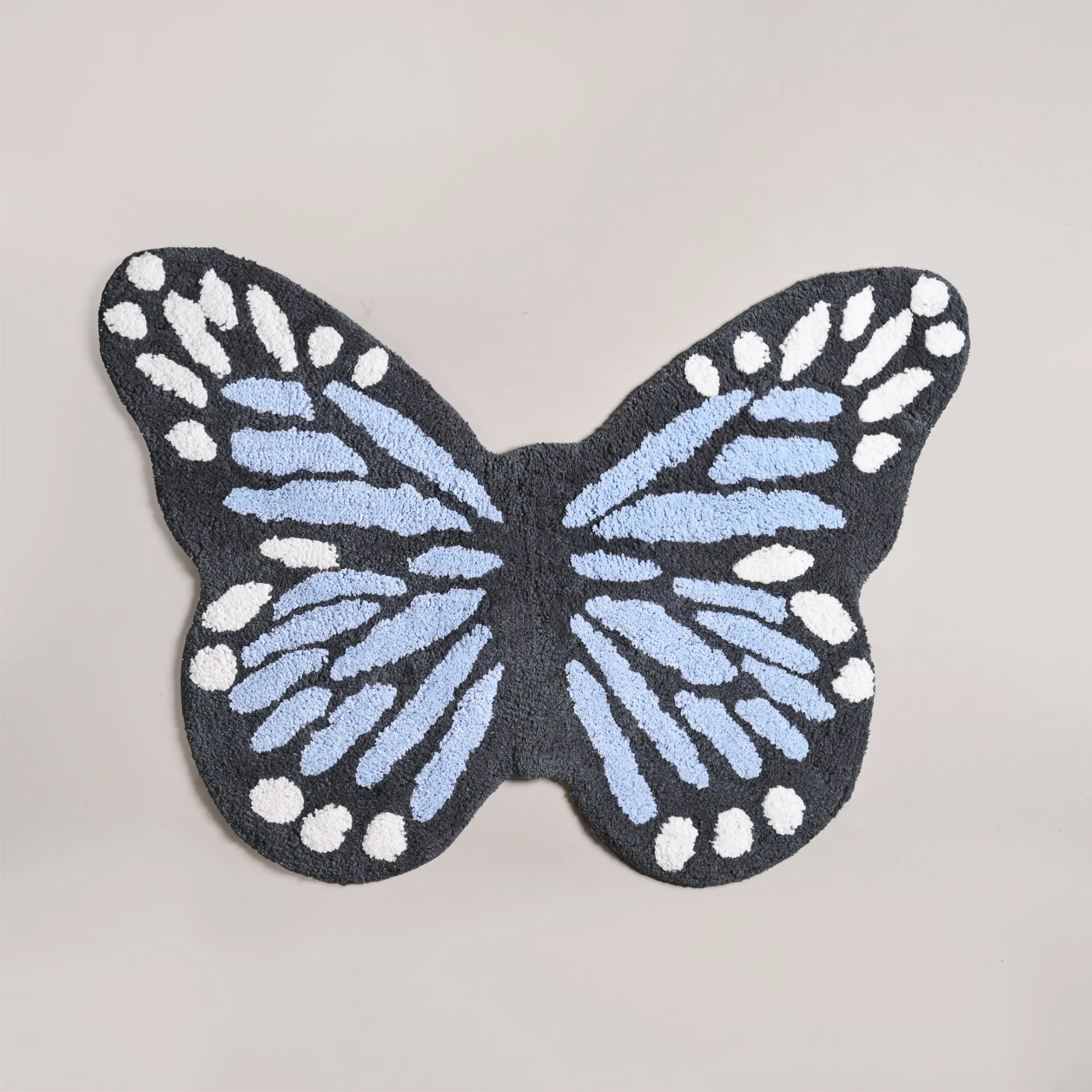Butterfly Tufted Cotton Anti Slip Floor Mat 80x60cm - Image 8