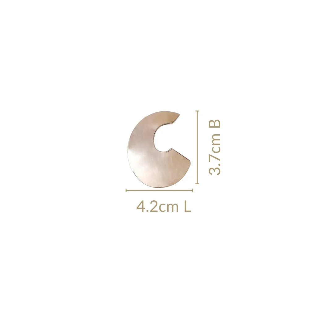 C Spiral Silver Drop Earrings - Image 3