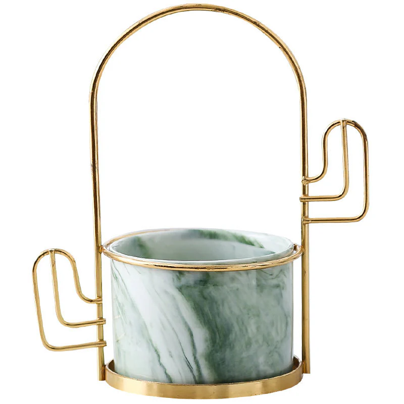 Cacti Frame Marble Ceramic Planter Green - Image 9