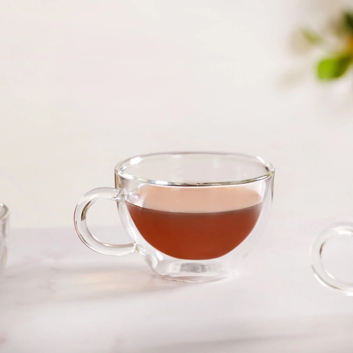 Cafe Style Glass Double Wall Tea Coffee Cup Set Of 4 190ml - Image 6