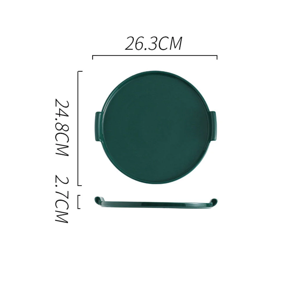 Cake Plate With Cover Green 10 Inch - Image 14