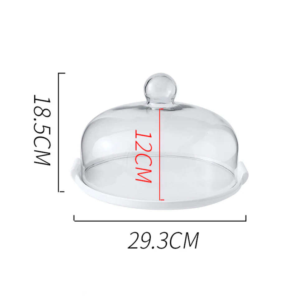 Cake Plate With Cover White 11.5 Inch - Image 7