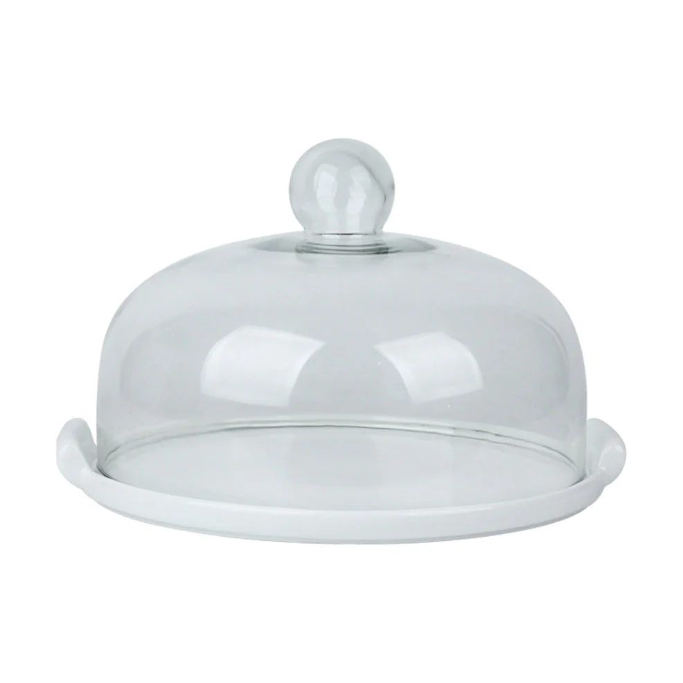 Cake Plate With Cover White 11.5 Inch - Image 9