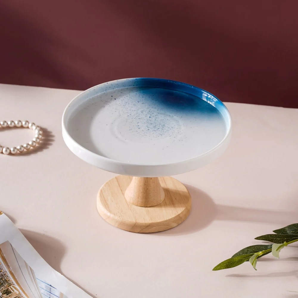Cake Stand Blue And White 7.5 Inch - Image 6