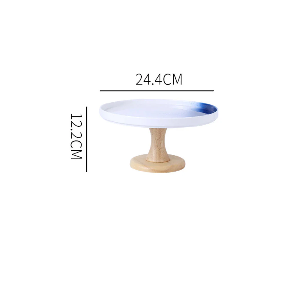 Cake Stand Blue And White 9.5 Inch - Image 8
